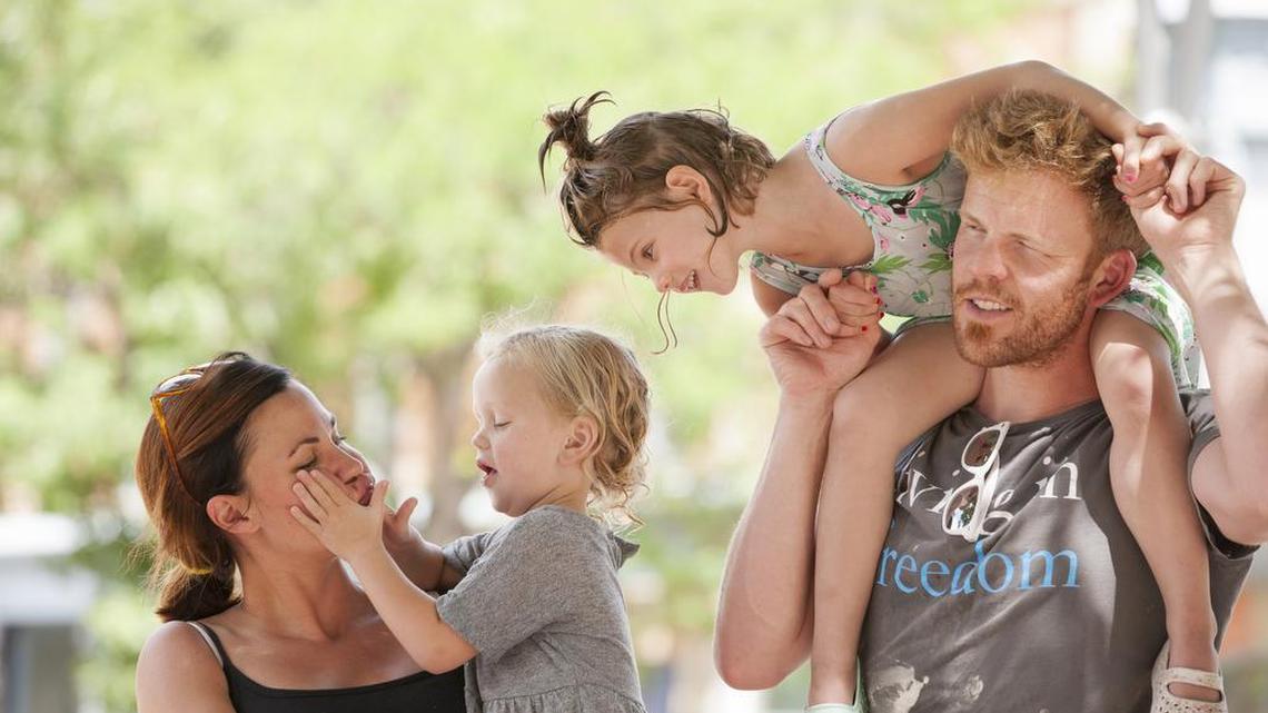 Jo and Wes Tongue with their daughters, Evie, 4, and Lu, 3, in Fort Collins, Colo. The Tongues are disillusioned with the presidential campaign and undecided about which candidate to support.