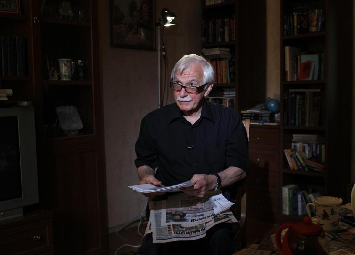 Russian Foreign Intelligence Col. in reserve, Oleg Nechiporenko, looks on as he speaks to the APTN at his country house in Pavlovskaya Sloboda, northwest of Moscow, on July, 11, 2010.
