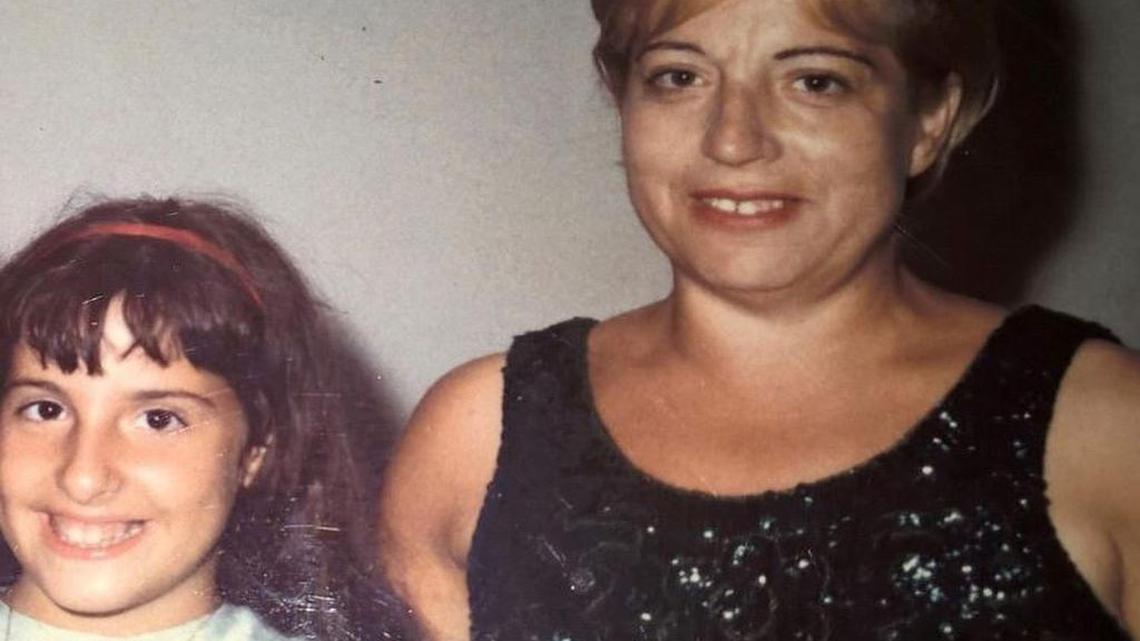 The author, at left in the 1970s, with her mother, Bernice.