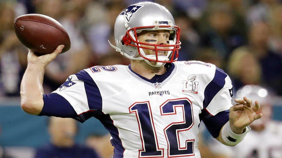 In this Feb. 5, 2017 file photo, New England Patriots quarterback Tom Brady prepares to pass against the Atlanta Falcons during the first half of the NFL Super Bowl 51 football game in Houston. Tom Brady's missing jersey from the Super Bowl has been found in the possession of a member of the international media. The NFL said in a statement Monday, March 20, 2017, that his jersey was found through the "cooperation of the NFL and New England Patriots' security teams, the FBI and other law enforcement authorities."
