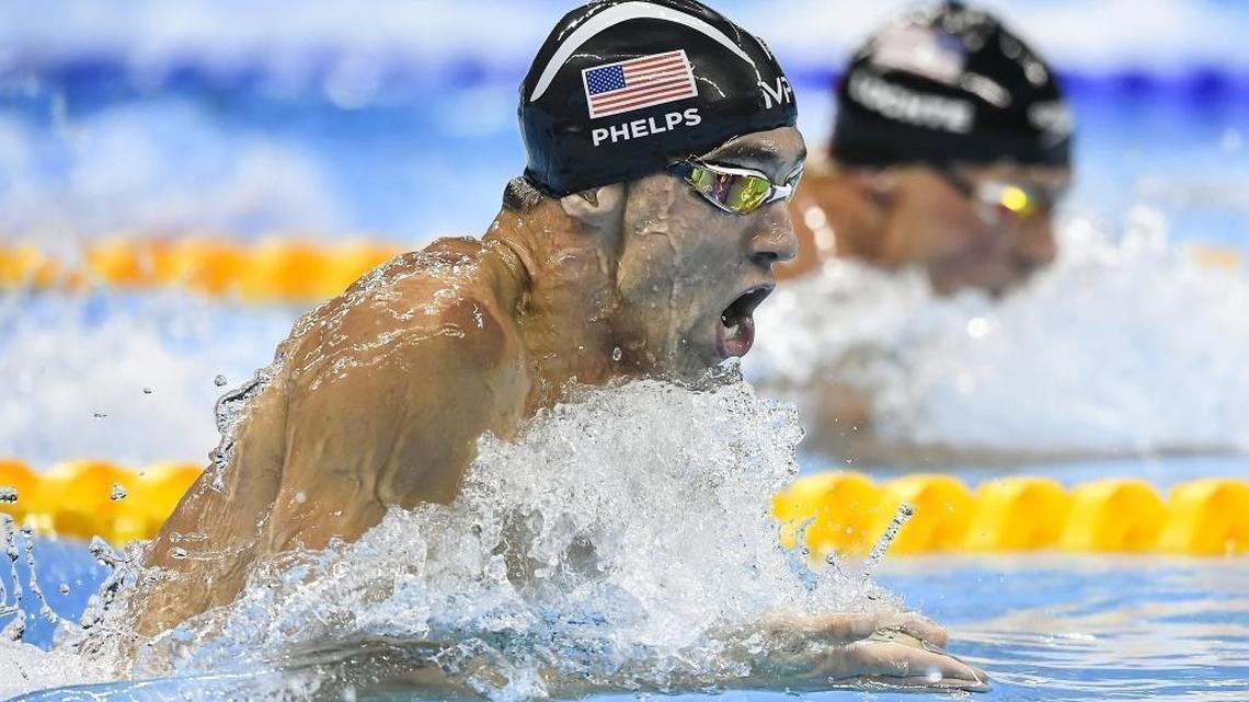 United States swimmer Michael Phelps, left, won the gold medal in the men's 200m individual relay on Thursday at the Olympic Aquatics Stadium during the 2016 Summer Olympics Games in Rio de Janeiro, Brazil. At right is teammate Ryan Lochte, who finished fifth.