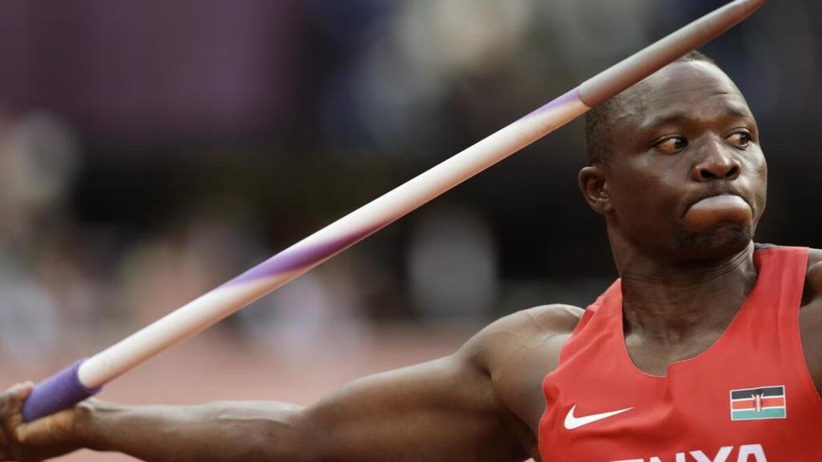 Kenya’s Julius Yego competes in the men’s javelin throw final during the Summer Olympics in London in August 2012. He also had problems with the National Olympic Committee of Kenya and was left without a plane ticket to the 2016 Games.