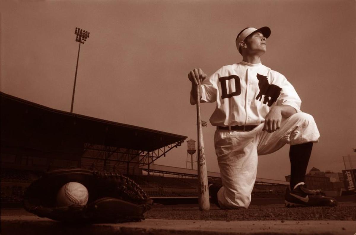 While at Athens Drive High School, Josh Hamilton posed as “The Natural” at Durham Athletic Park for The News & Observer.
