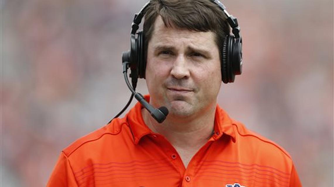 Auburn defensive coordinator Will Muschamp is on his way out to become South Carolina's new coach. 